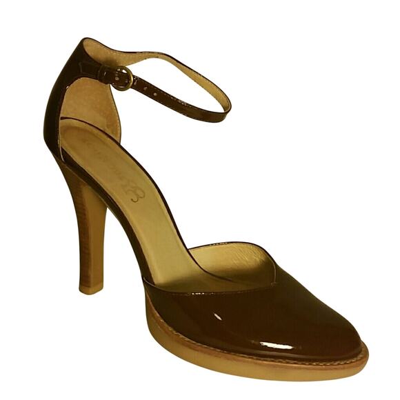 Boutique 58 Brown Patent Leather Heel. 8.5M - Picture 1 of 5